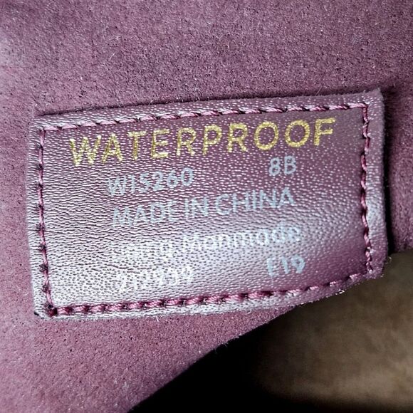 Cole Haan Zerogrand City Waterproof Winetasting Red Nubuck Suede Ankle Booties - Picture 10 of 10